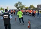Mersin Büyükşehir Personeline Tatbikatlı Yangın Eğitimi