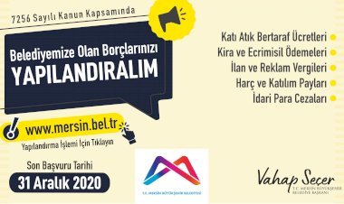 Büyükşehir’e Borcu Olan Vatandaşlar İçin Yapılandırmada Son Gün 31 Aralık