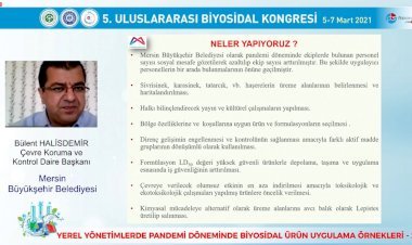 Mersin Büyükşehir, Biyosidal Uygulamalarını 5. Uluslararası Biyosidal Kongresi’nde Anlattı