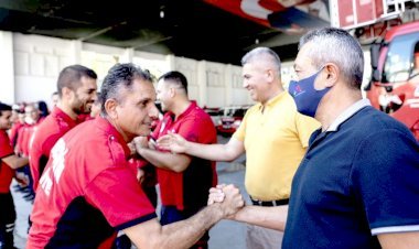 Muğla Ve Antalya Yangınlarına Desteğe Giden İtfaiye Ekipleri Mersin’de