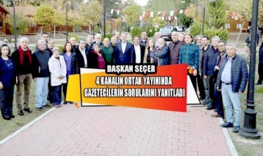 Başkan Seçer, 4 Kanalın Ortak Yayınında Gazetecilerin Sorularını Yanıtladı