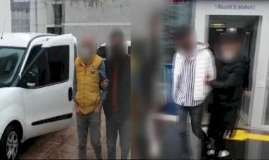 Dolandırıcılar Bankada Para Çekerken Suçüstü Yakalandı