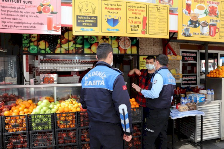 Akdeniz Zabıtası’ndan Koronavirüs Denetimi