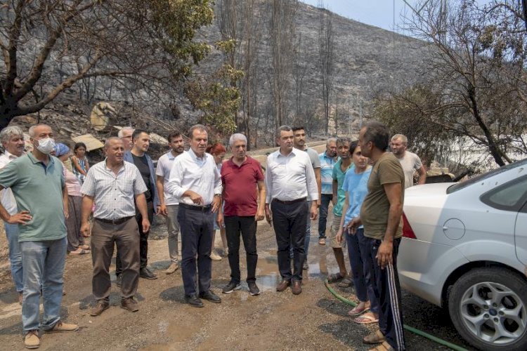 Büyükşehir’in İtfaiye Ekipleri Mersin’deki Yangınla Canla Başla Mücadele Ediyor