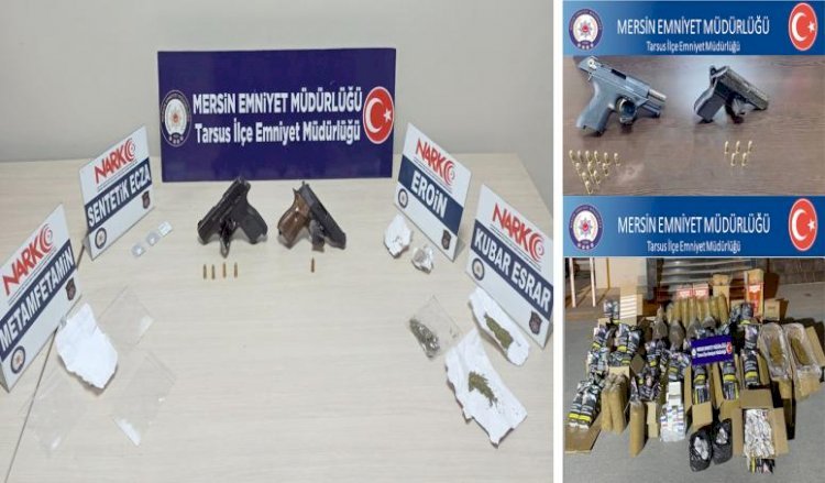 Tarsus’taki Asayiş  Uygulamalarında El Bombası  Ve Tabanca Ele Geçirildi