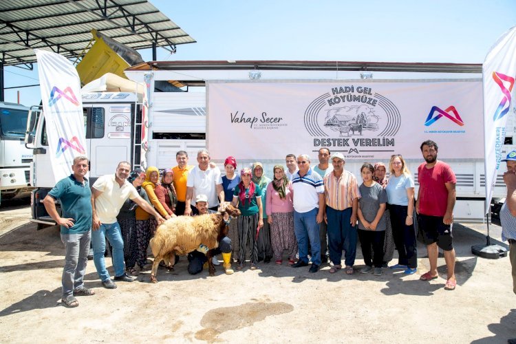 BÜYÜKŞEHİR'DEN 18 YETİŞTİRİCİYE TOPLAM 450 KÜÇÜKBAŞ HAYVAN DESTEĞİ